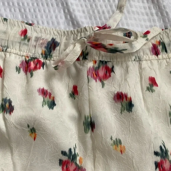 Hill House Home Pants Floral Size Medium White - Picture 4 of 10